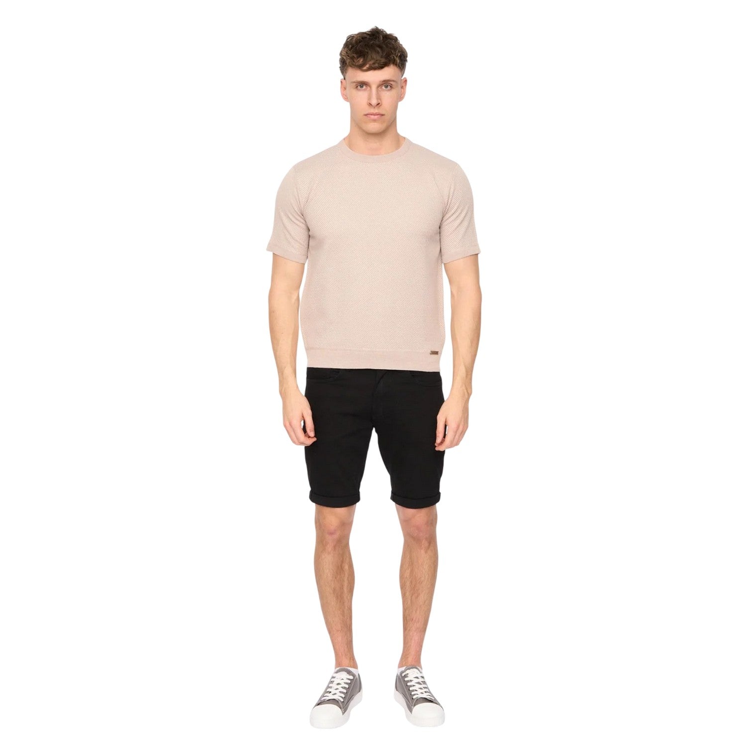 Stone - Lifestyle - Duck and Cover Mens Marvela Knitted T-Shirt