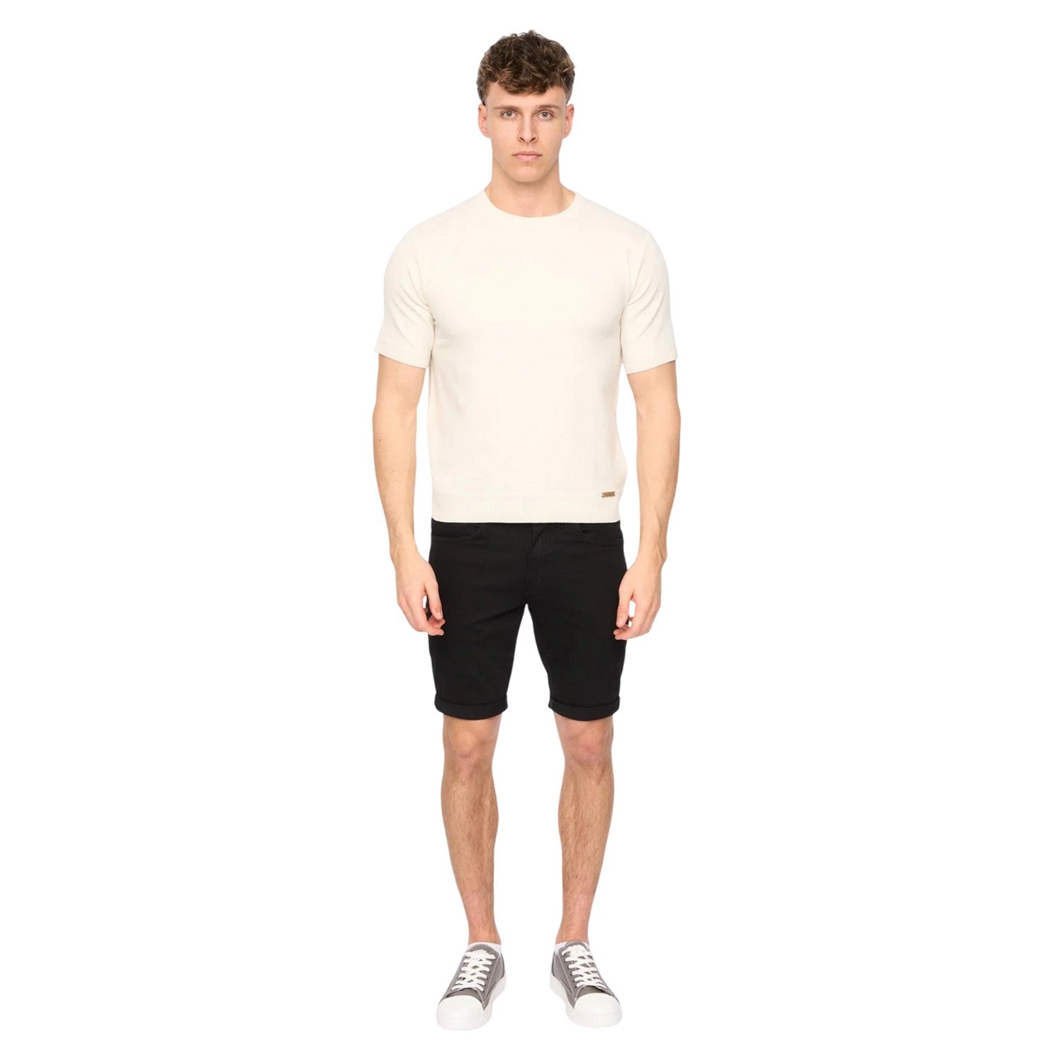 Light Stone - Lifestyle - Duck and Cover Mens Marvela Knitted T-Shirt