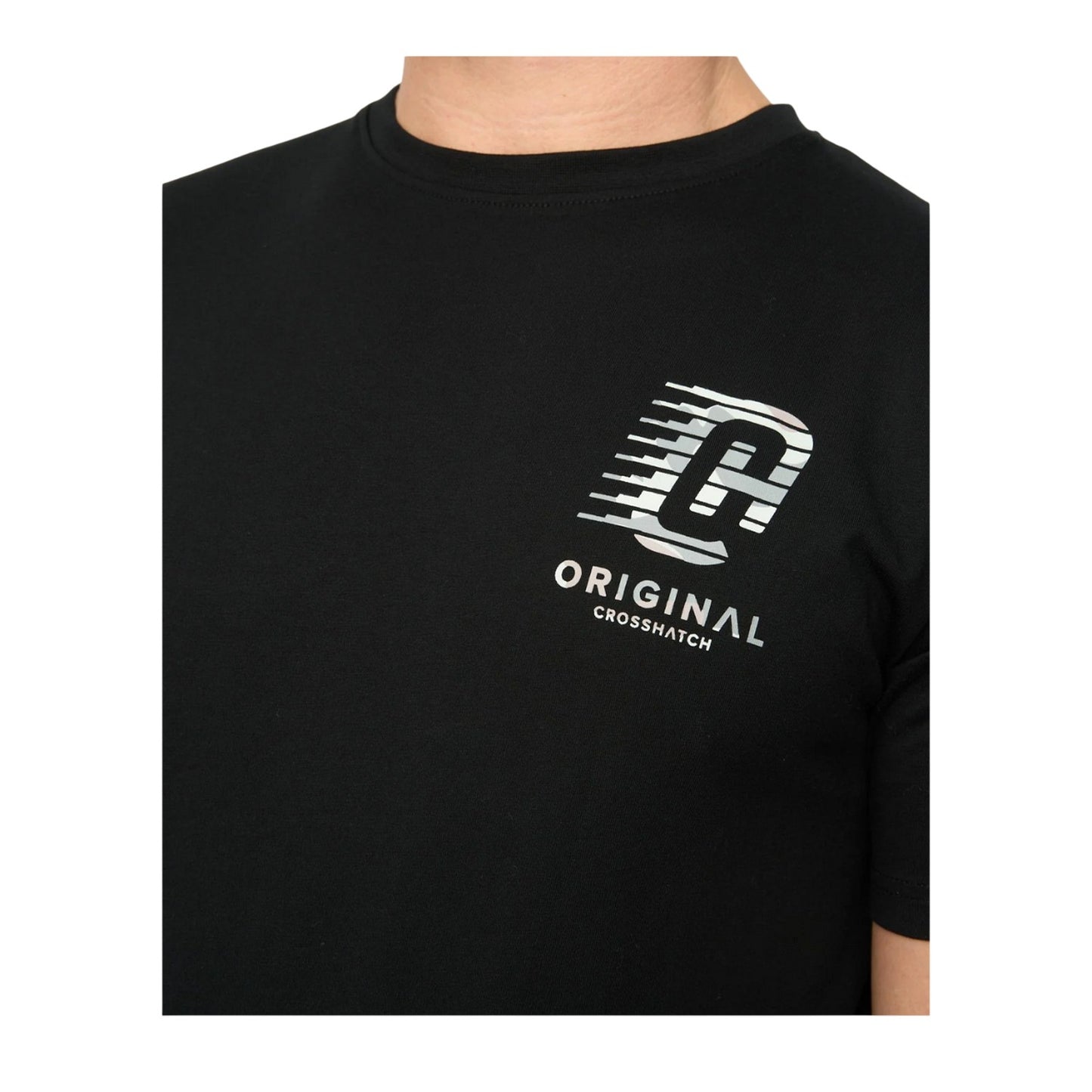 Black - Side - Crosshatch Mens Winchamp T-Shirt