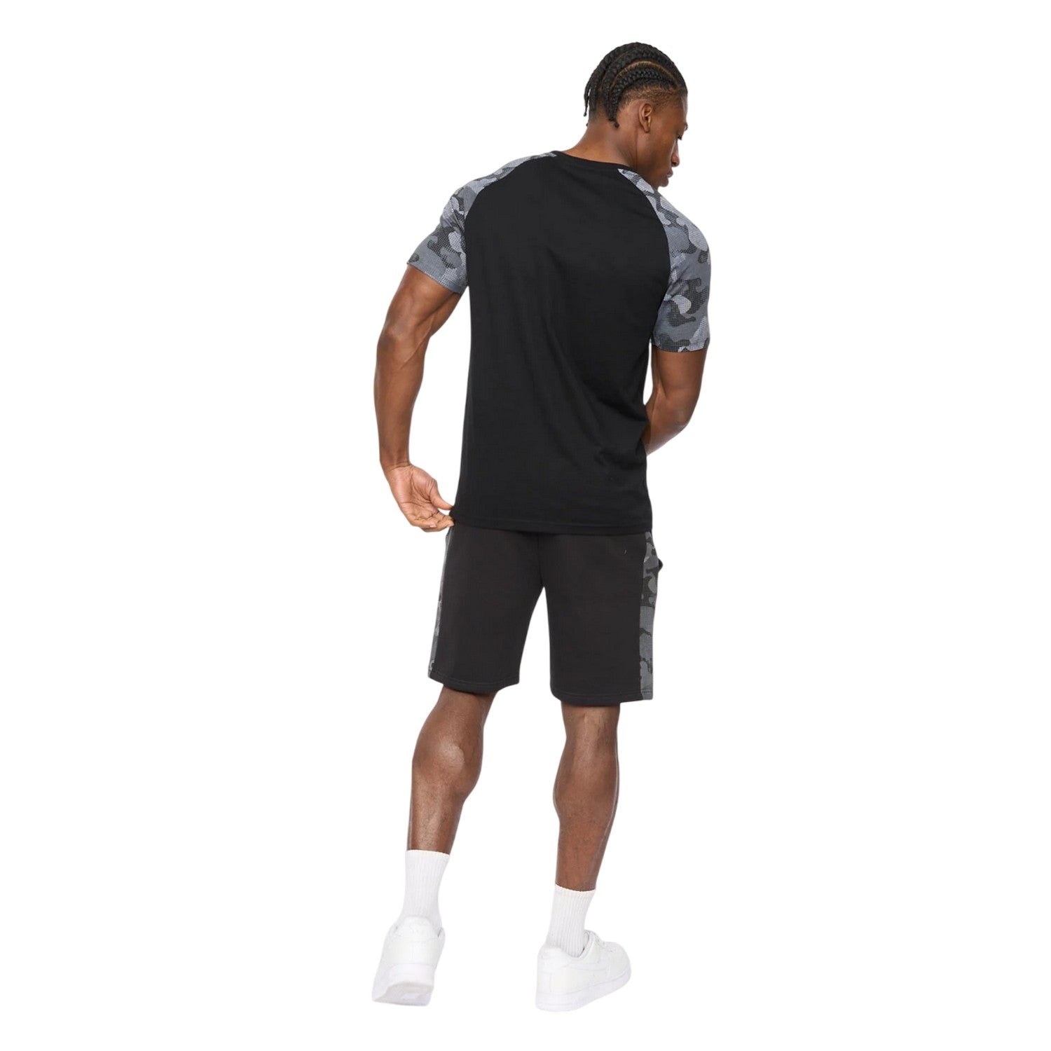 Black - Back - Crosshatch Mens Branton T-Shirt