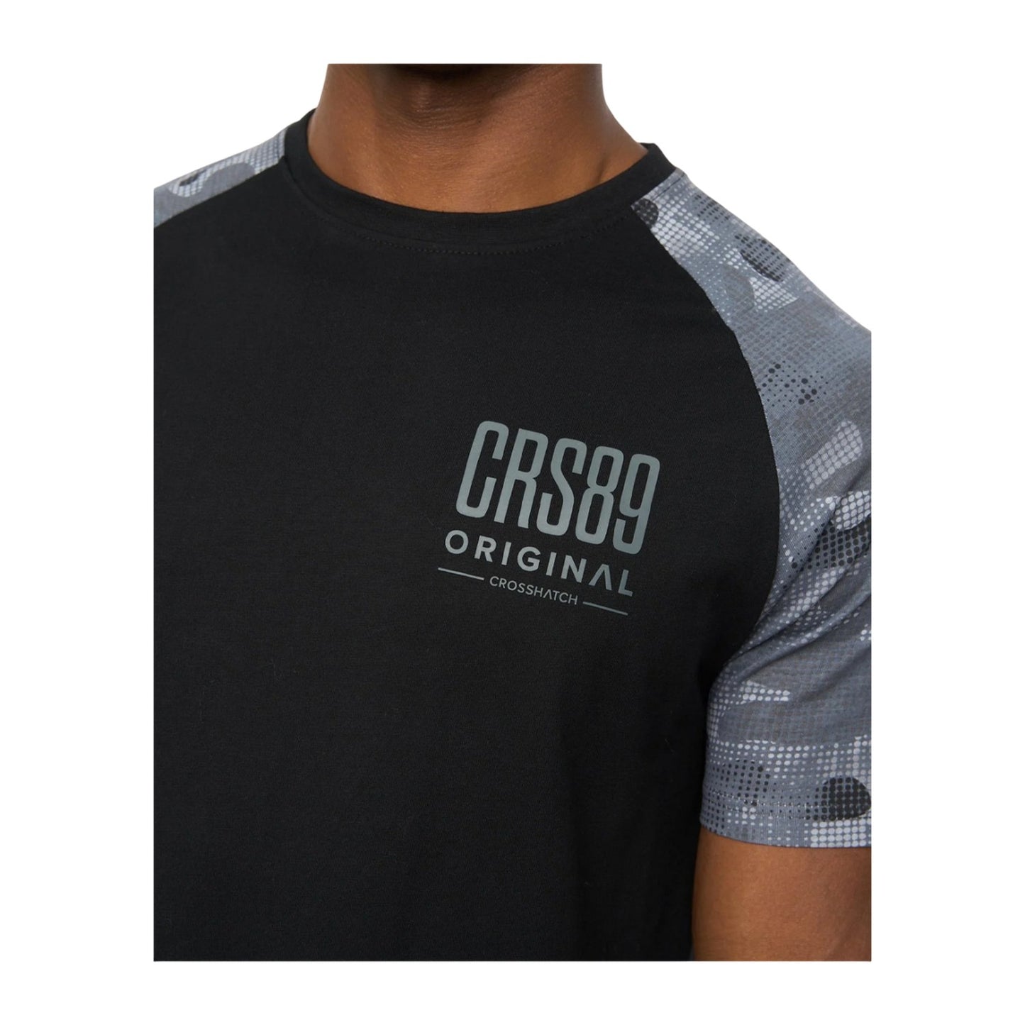 Black - Side - Crosshatch Mens Branton T-Shirt
