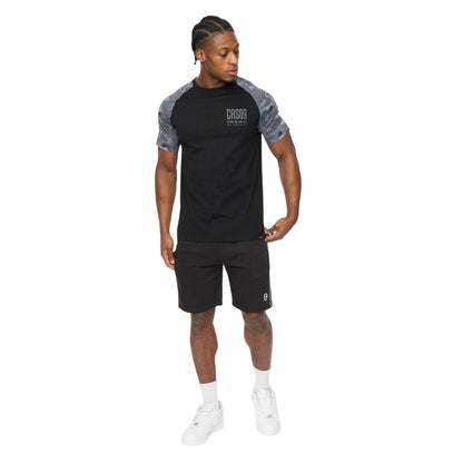 Black - Lifestyle - Crosshatch Mens Branton T-Shirt
