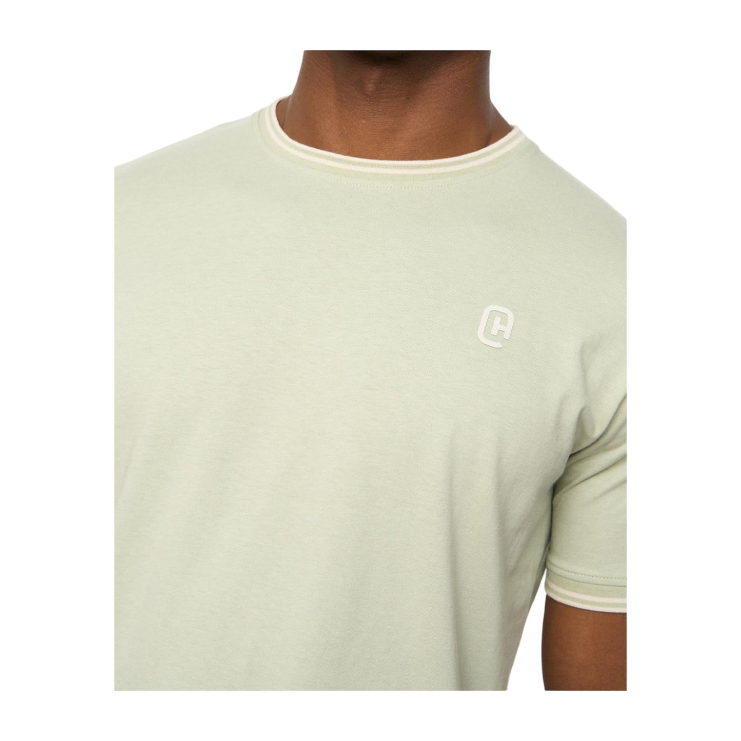 Light Olive - Side - Crosshatch Mens Preece T-Shirt