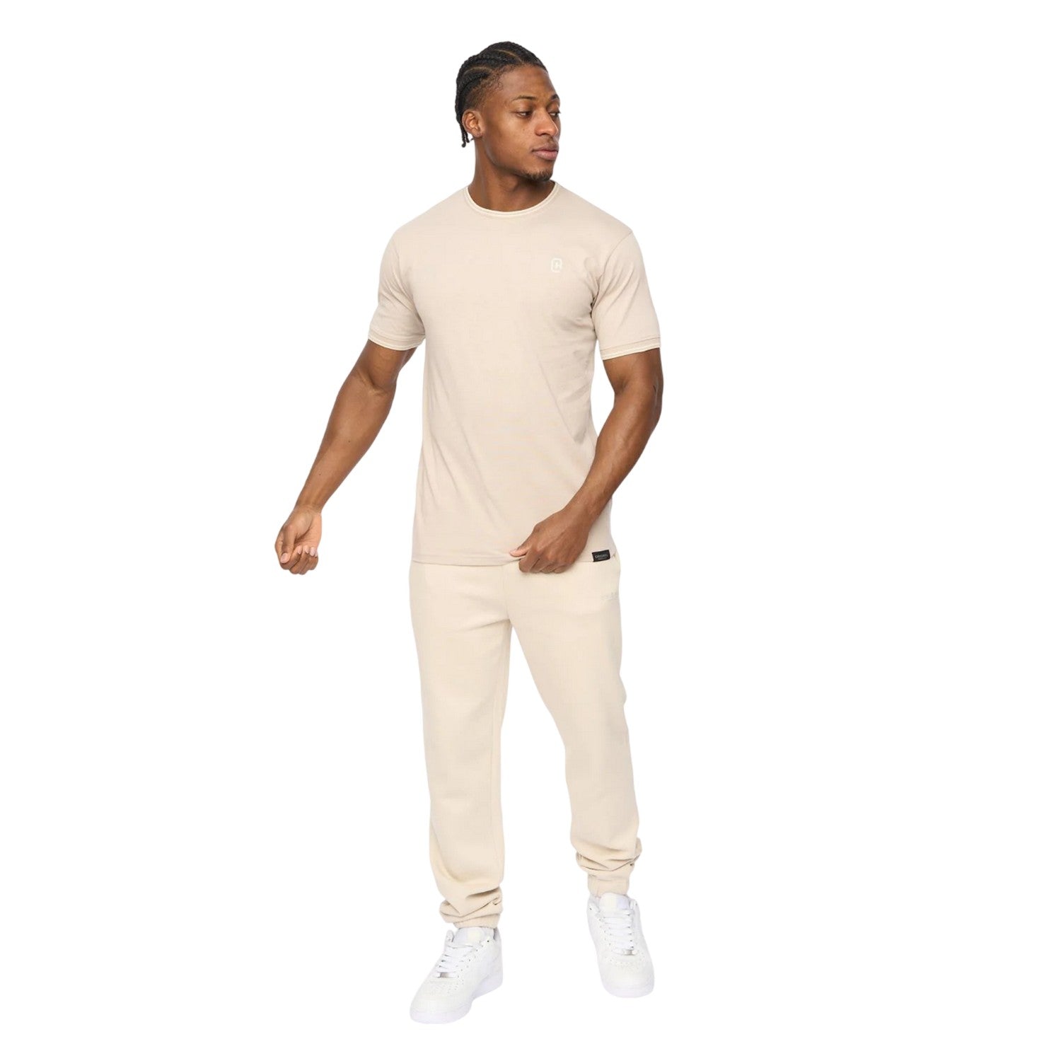 Light Stone - Lifestyle - Crosshatch Mens Preece T-Shirt