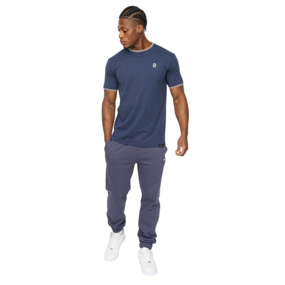 Navy - Lifestyle - Crosshatch Mens Preece T-Shirt