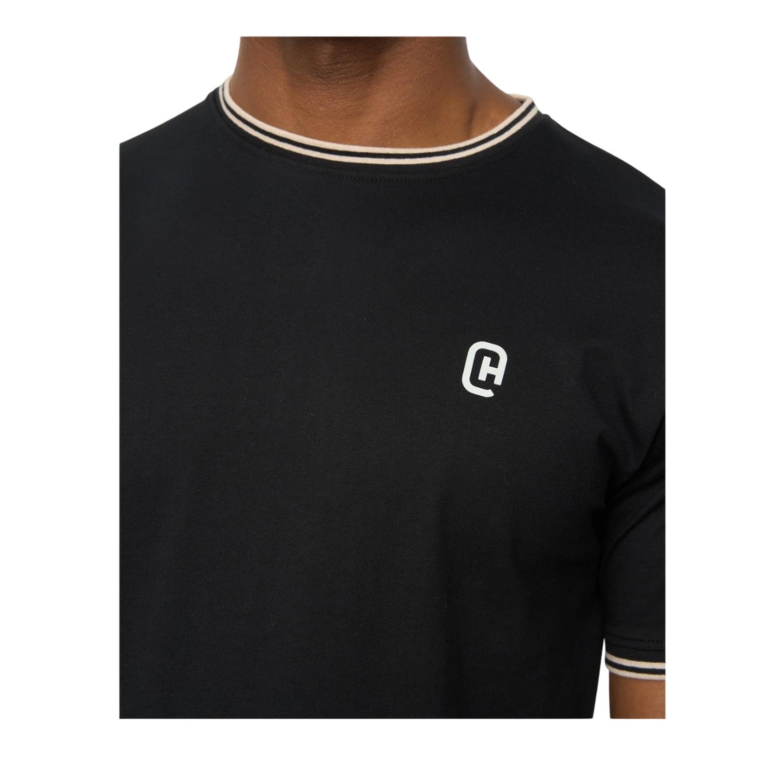 Black - Side - Crosshatch Mens Preece T-Shirt