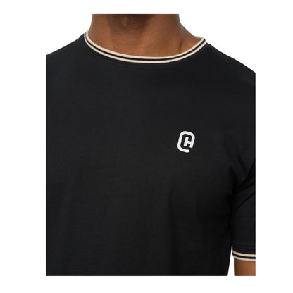 Black - Side - Crosshatch Mens Preece T-Shirt