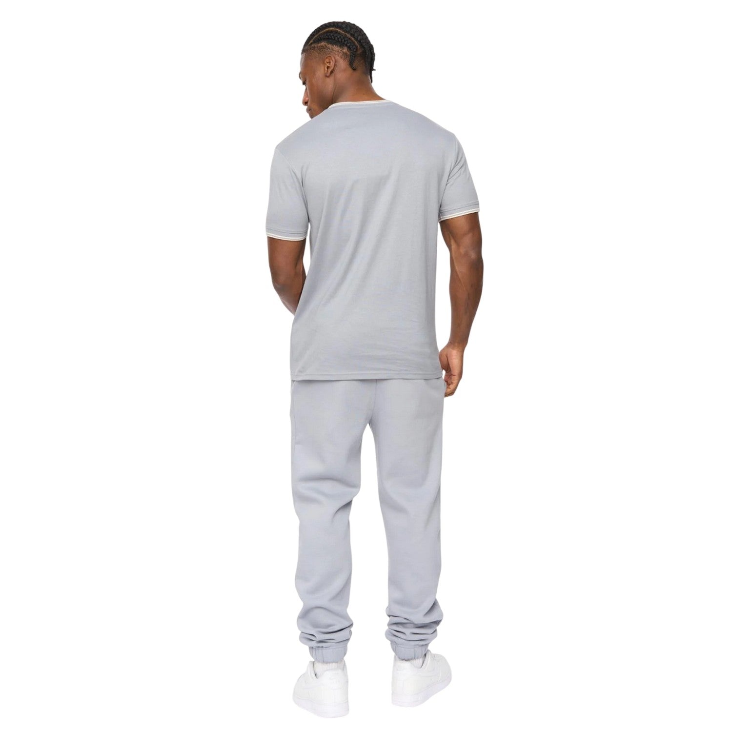 Steel Blue - Back - Crosshatch Mens Preece T-Shirt