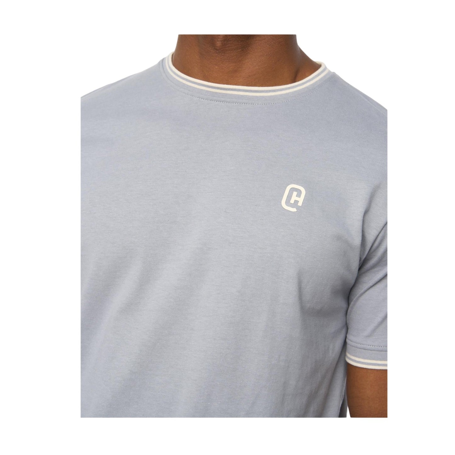 Steel Blue - Side - Crosshatch Mens Preece T-Shirt