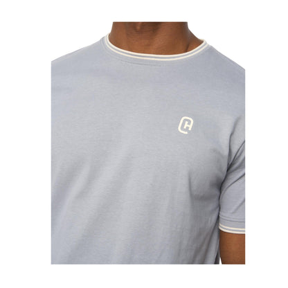 Steel Blue - Side - Crosshatch Mens Preece T-Shirt