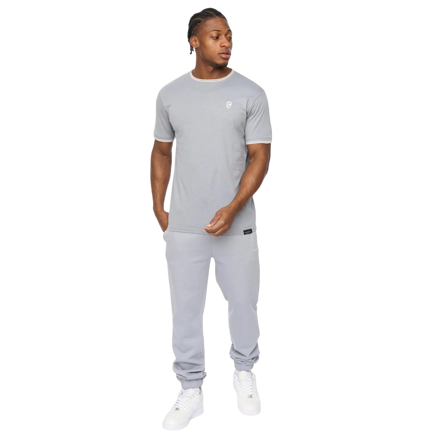 Steel Blue - Lifestyle - Crosshatch Mens Preece T-Shirt