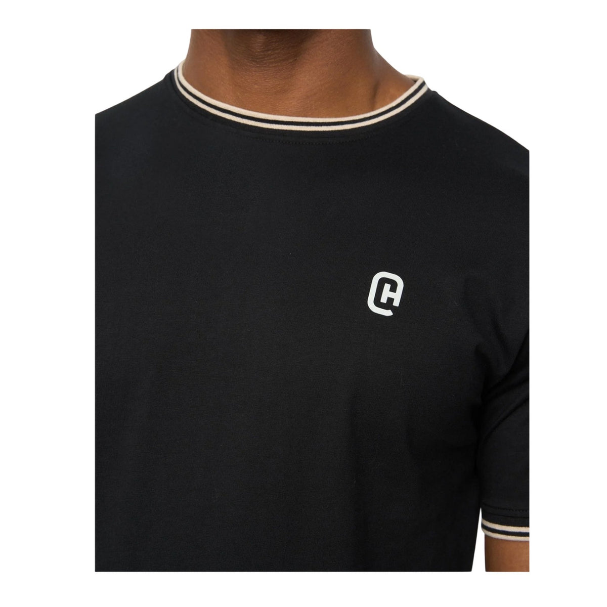 Black - Side - Crosshatch Mens Preece T-Shirt