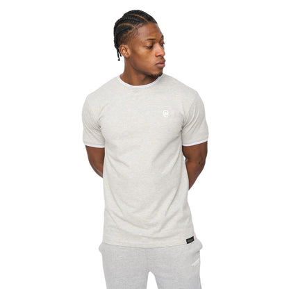 Grey Marl - Front - Crosshatch Mens Preece T-Shirt