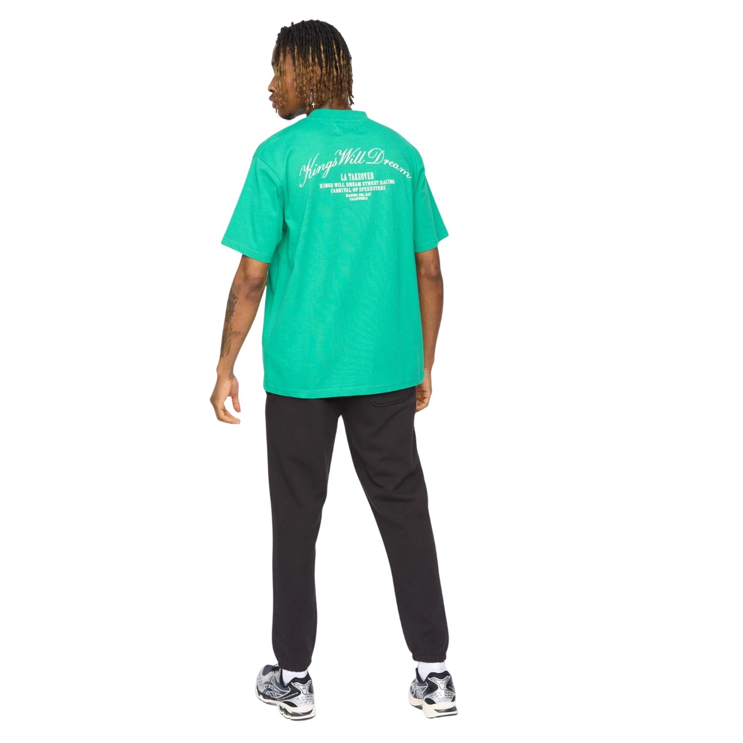 Green - Back - Kings Will Dream Mens Arch Oversized T-Shirt
