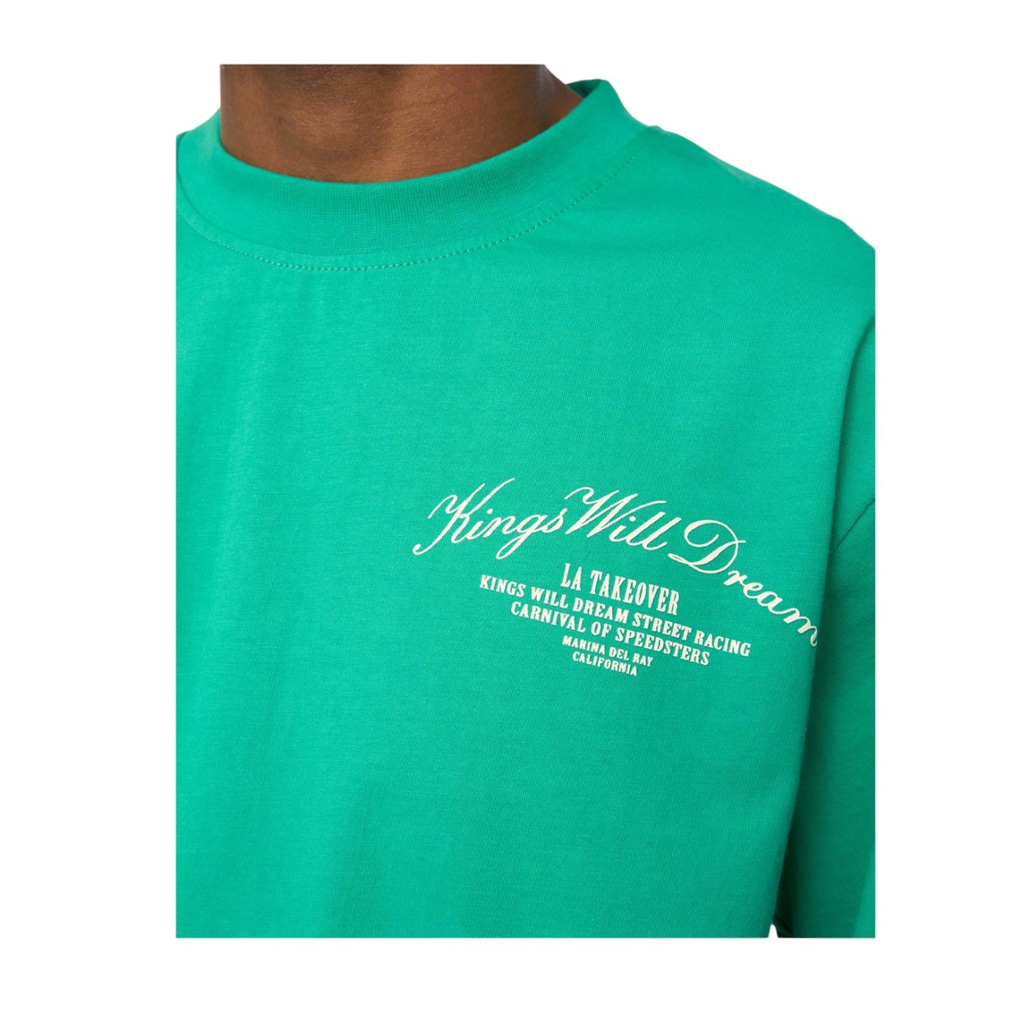 Green - Side - Kings Will Dream Mens Arch Oversized T-Shirt