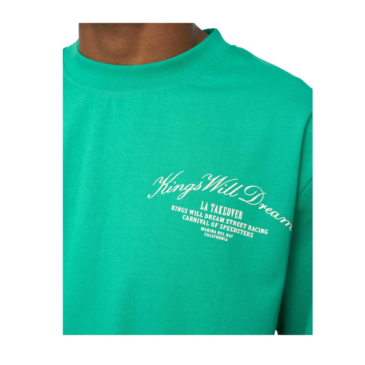 Green - Side - Kings Will Dream Mens Arch Oversized T-Shirt