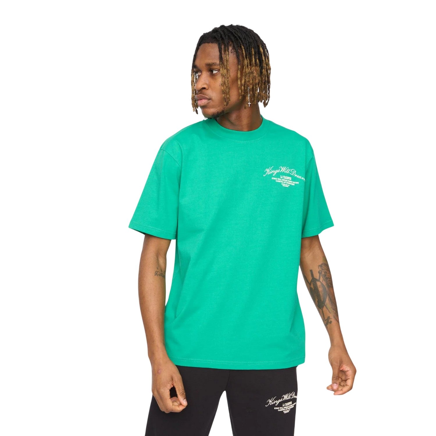 Green - Front - Kings Will Dream Mens Arch Oversized T-Shirt