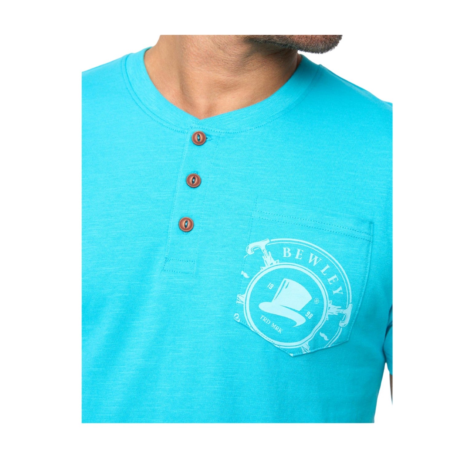 Turquoise - Side - Bewley & Ritch Mens Garside T-Shirt