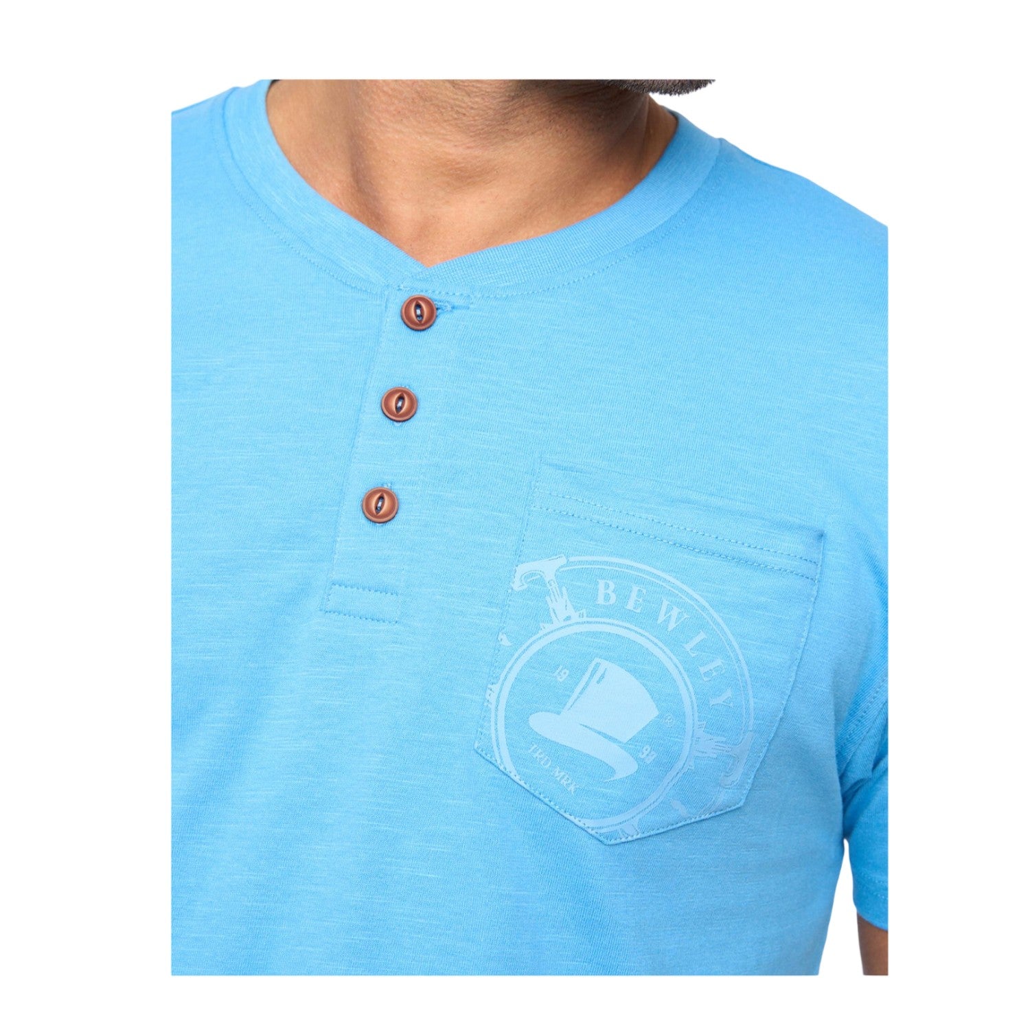 Blue - Side - Bewley & Ritch Mens Garside T-Shirt