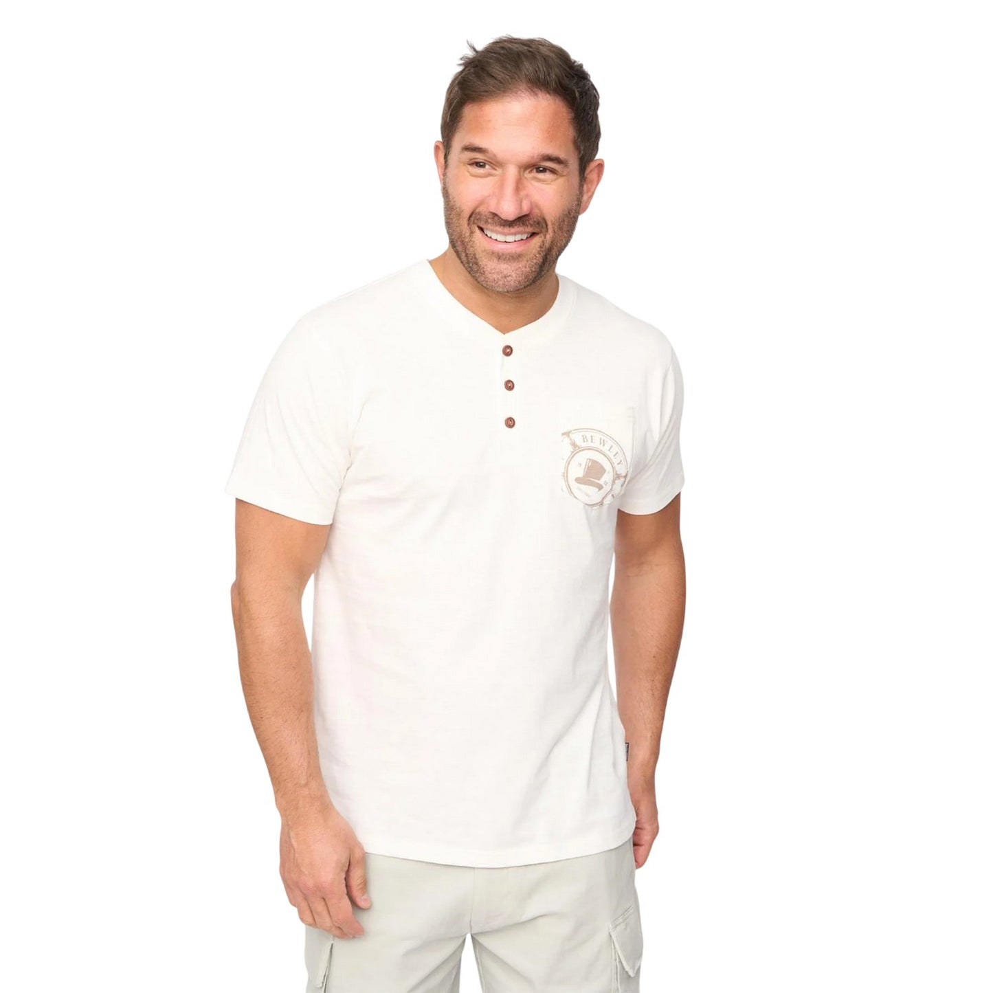 Off White - Front - Bewley & Ritch Mens Garside T-Shirt