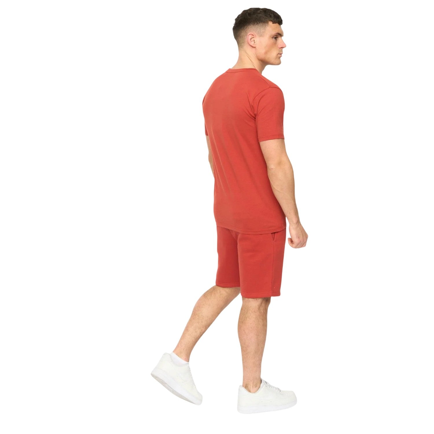 Red - Back - Crosshatch Mens Kensby T-Shirt