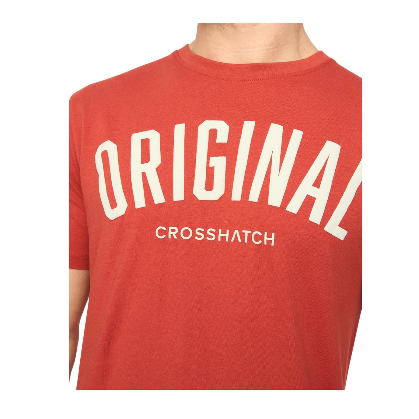 Red - Side - Crosshatch Mens Kensby T-Shirt