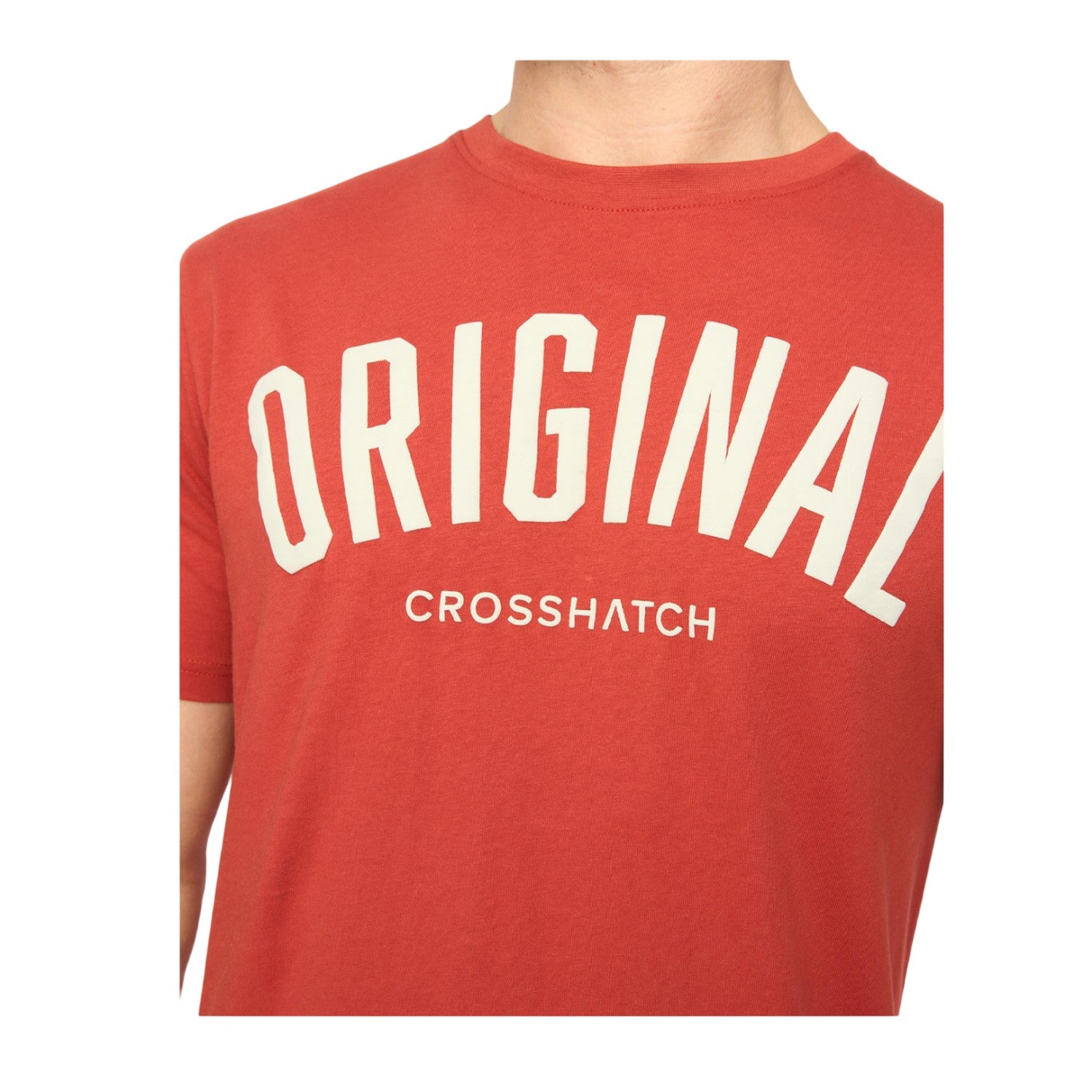 Red - Side - Crosshatch Mens Kensby T-Shirt