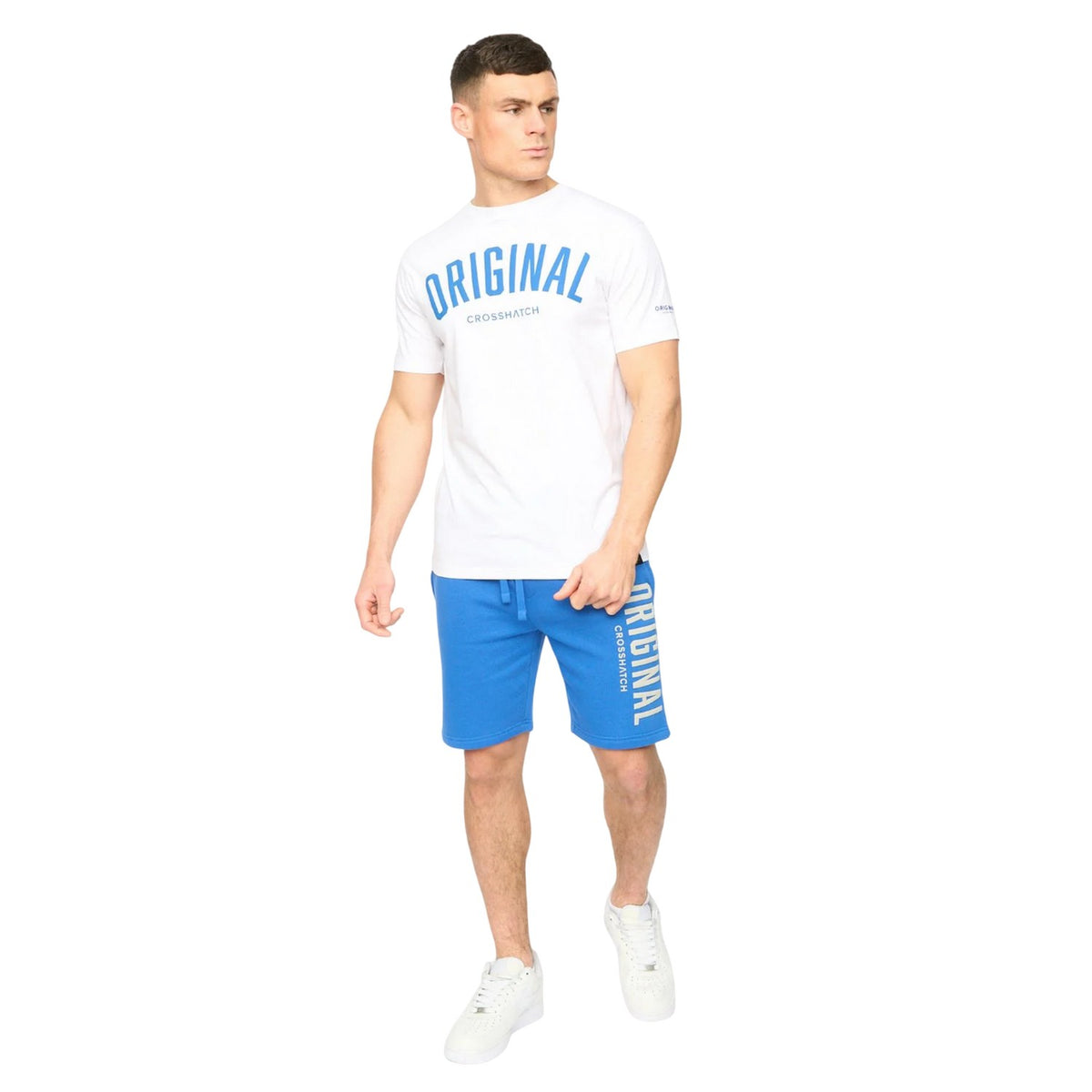 White - Lifestyle - Crosshatch Mens Kensby T-Shirt