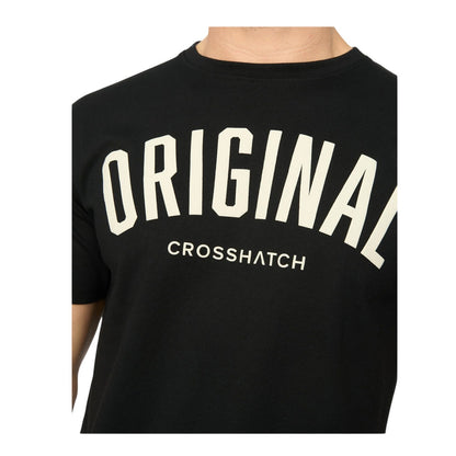 Black - Side - Crosshatch Mens Kensby T-Shirt