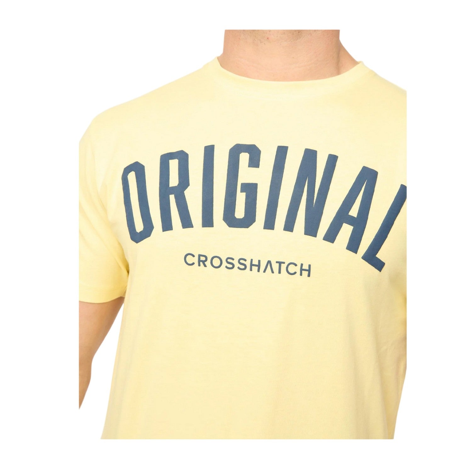 Yellow - Side - Crosshatch Mens Kensby T-Shirt