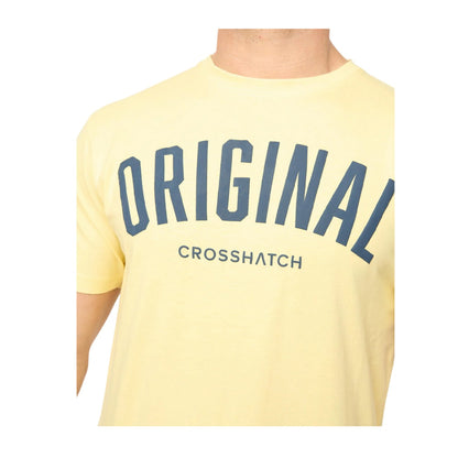 Yellow - Side - Crosshatch Mens Kensby T-Shirt