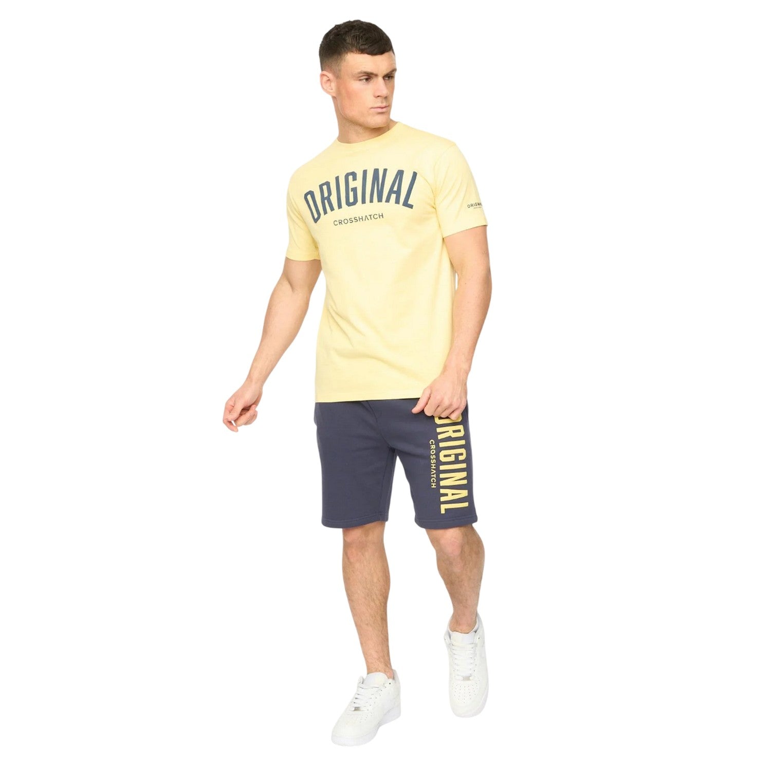Yellow - Lifestyle - Crosshatch Mens Kensby T-Shirt