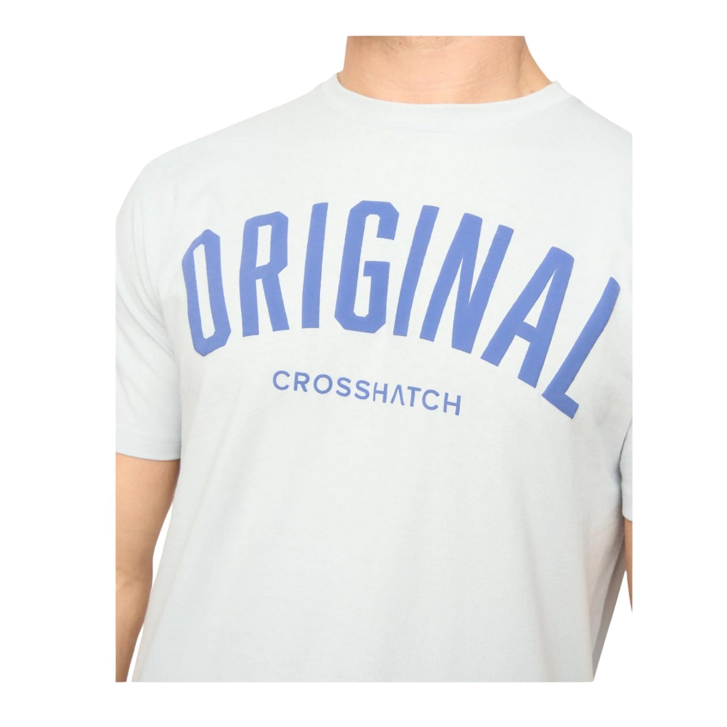 Light Blue - Side - Crosshatch Mens Kensby T-Shirt