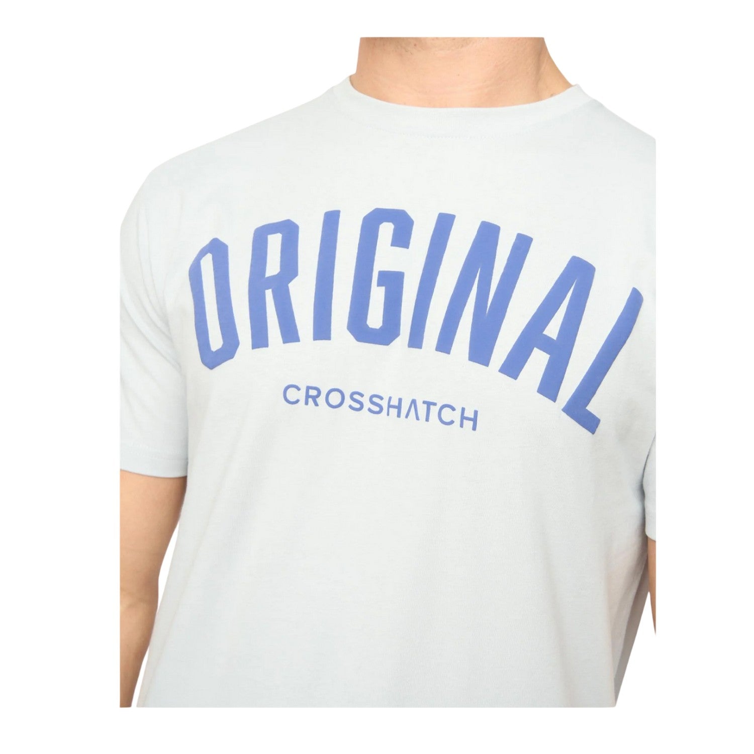 Light Blue - Side - Crosshatch Mens Kensby T-Shirt