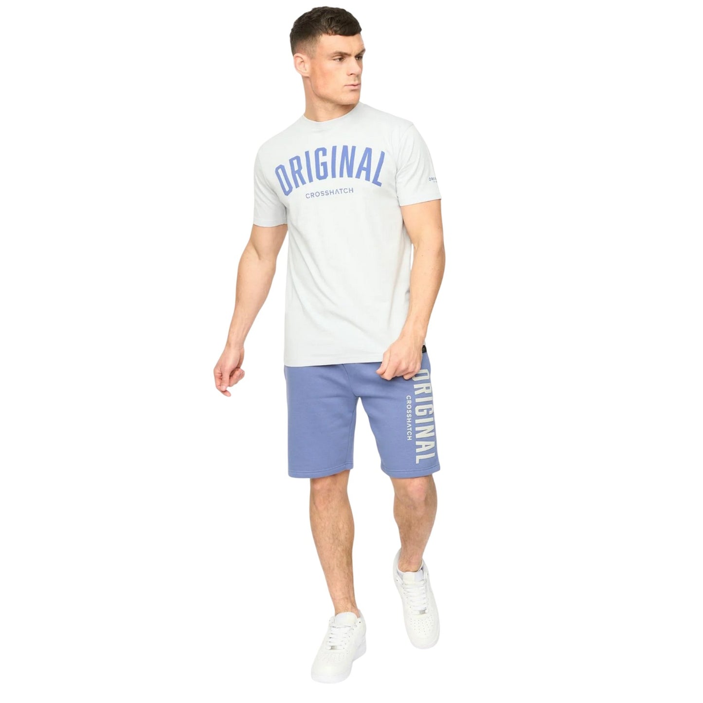 Light Blue - Lifestyle - Crosshatch Mens Kensby T-Shirt