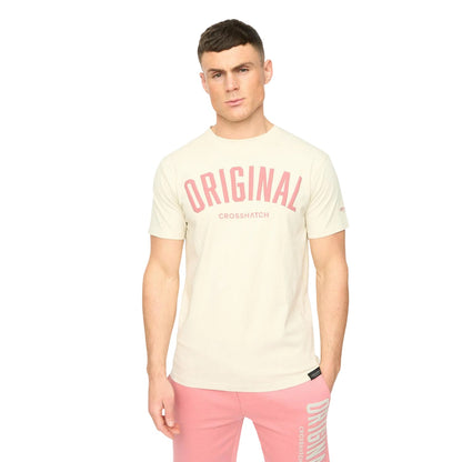 Neutral - Front - Crosshatch Mens Kensby T-Shirt