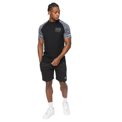 Black - Lifestyle - Crosshatch Mens Branton Shorts
