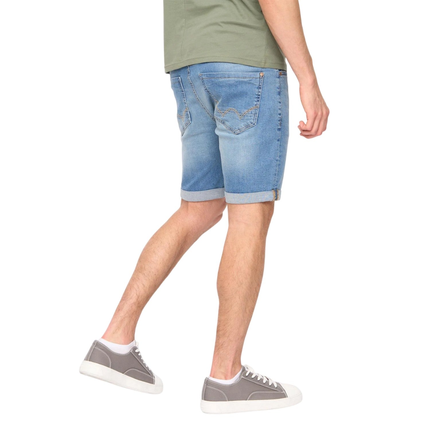 Light Wash - Back - Duck and Cover Mens Zeki Shorts