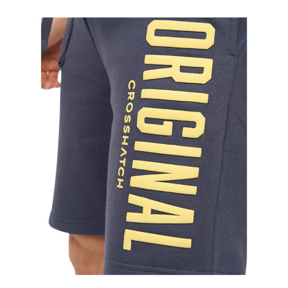 Navy - Side - Crosshatch Mens Kensby Shorts