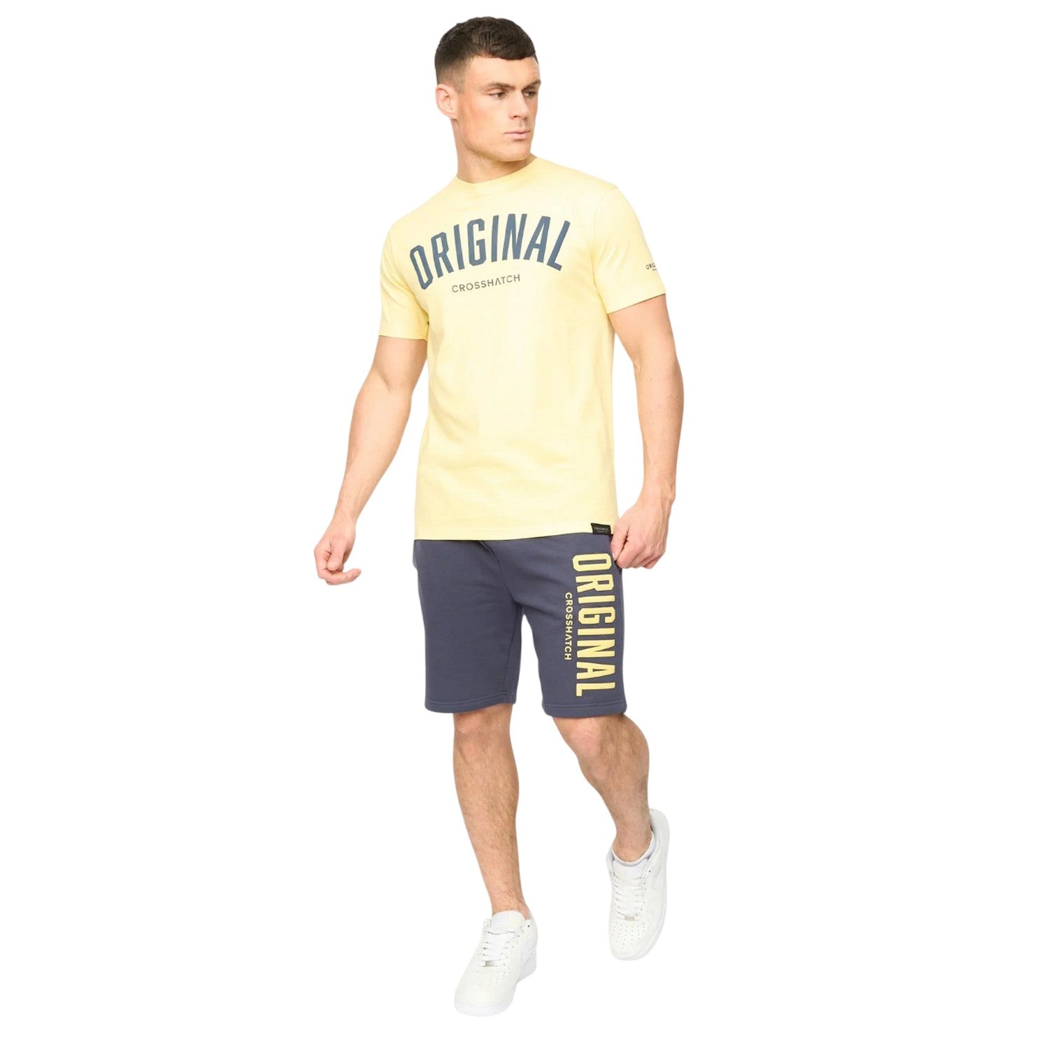 Navy - Lifestyle - Crosshatch Mens Kensby Shorts