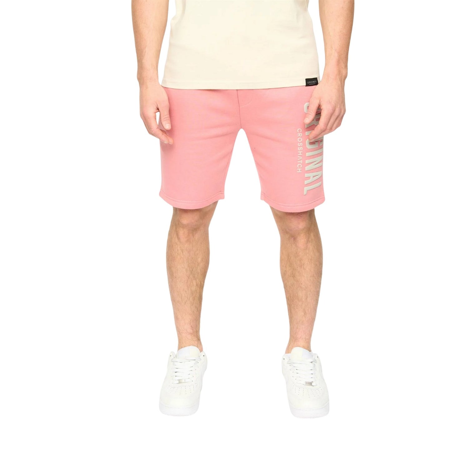 Pink - Front - Crosshatch Mens Kensby Shorts