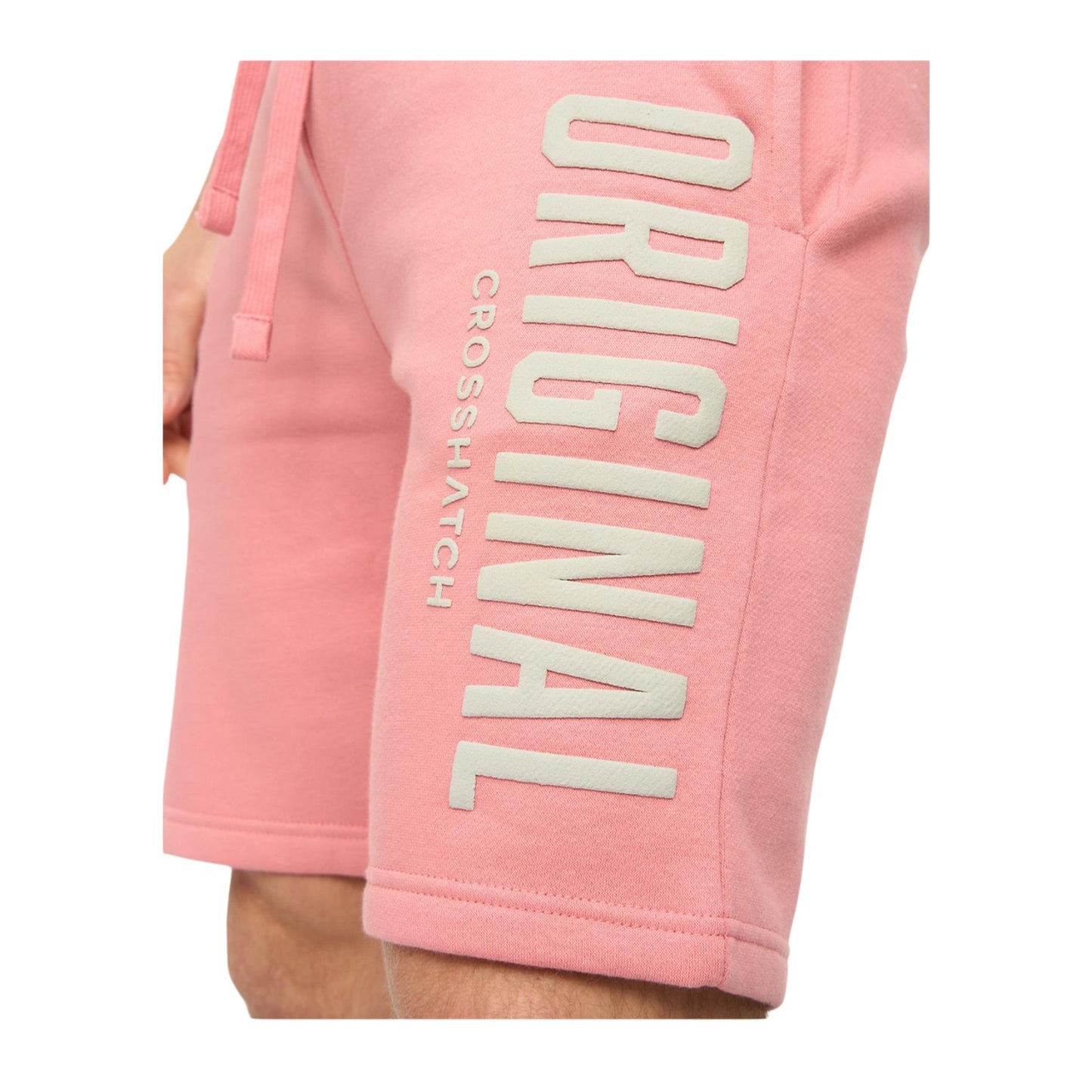 Pink - Side - Crosshatch Mens Kensby Shorts