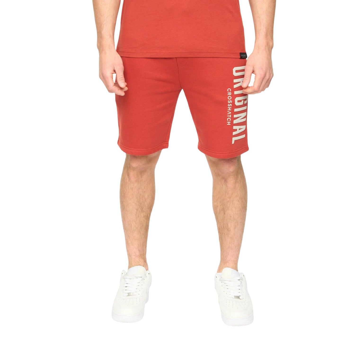 Red - Front - Crosshatch Mens Kensby Shorts