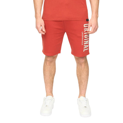 Red - Front - Crosshatch Mens Kensby Shorts