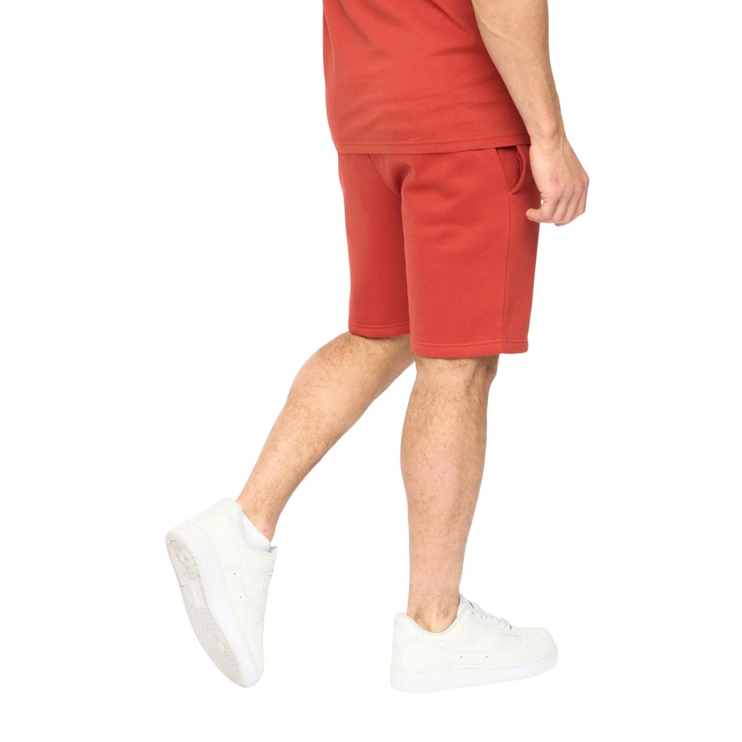 Red - Back - Crosshatch Mens Kensby Shorts