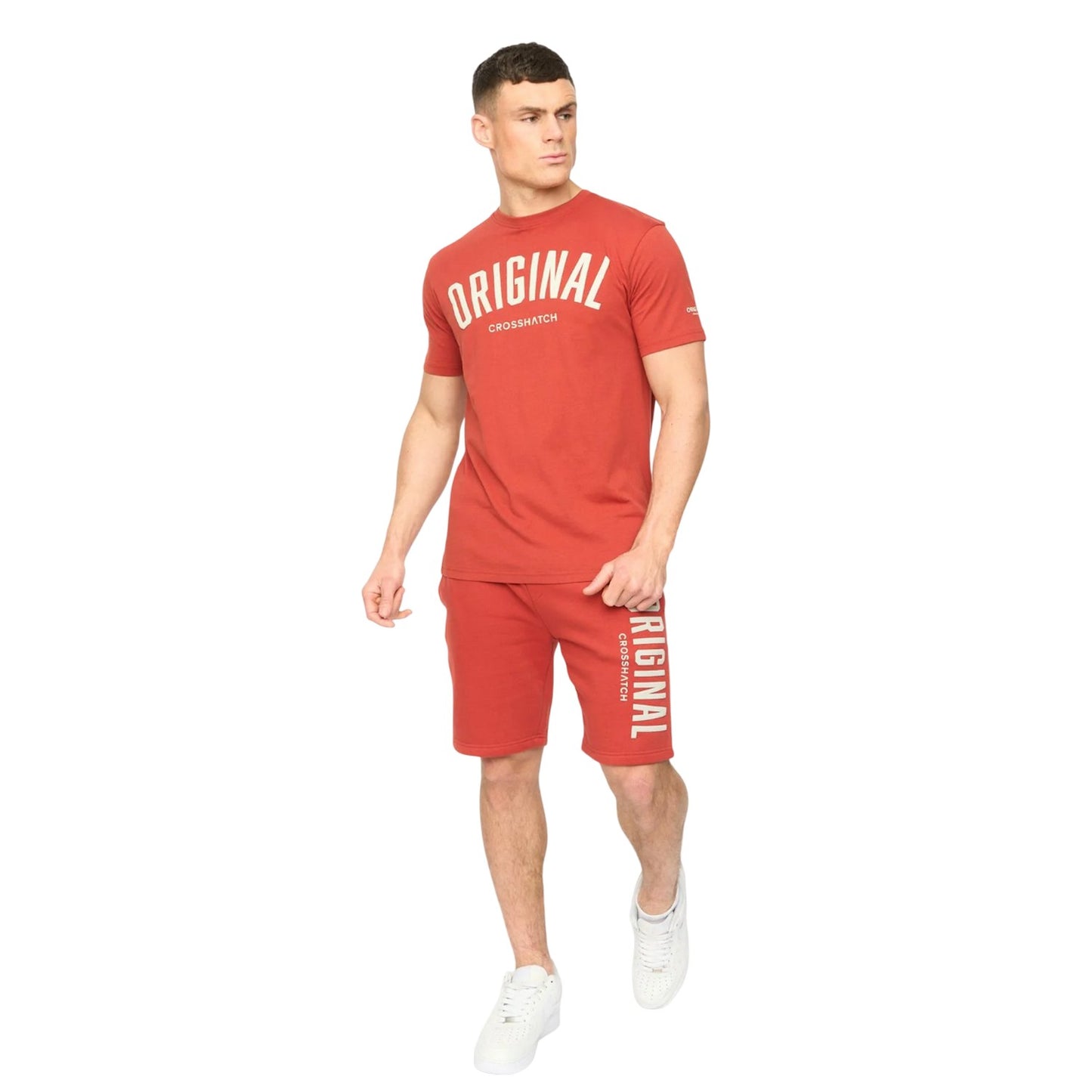 Red - Lifestyle - Crosshatch Mens Kensby Shorts
