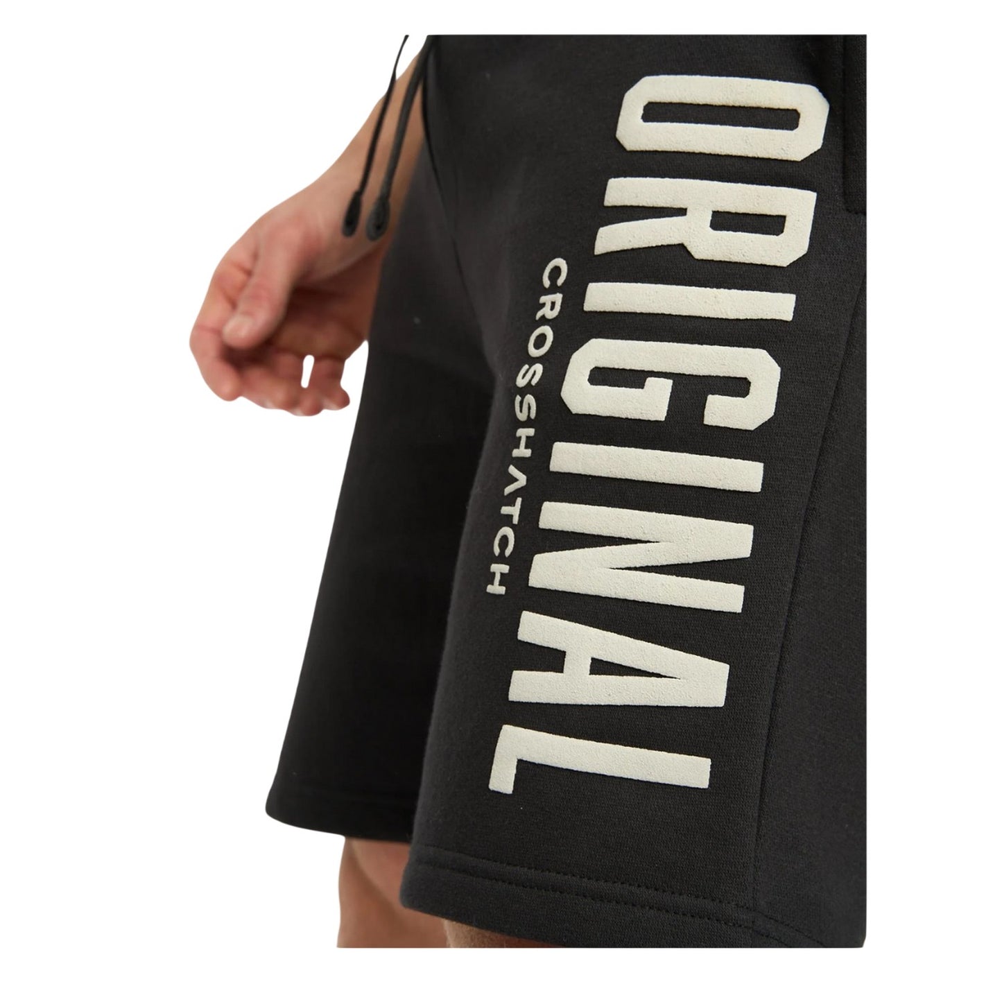 Black - Side - Crosshatch Mens Kensby Shorts