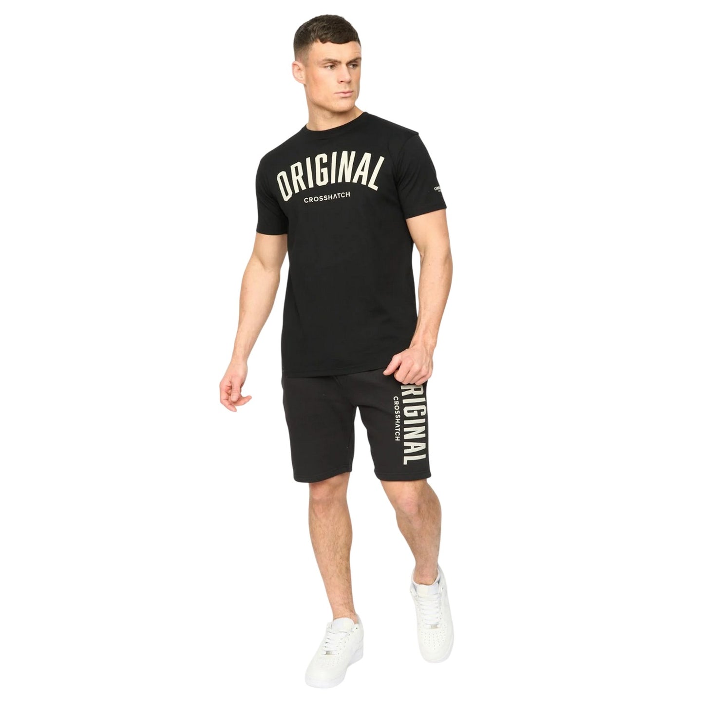 Black - Lifestyle - Crosshatch Mens Kensby Shorts