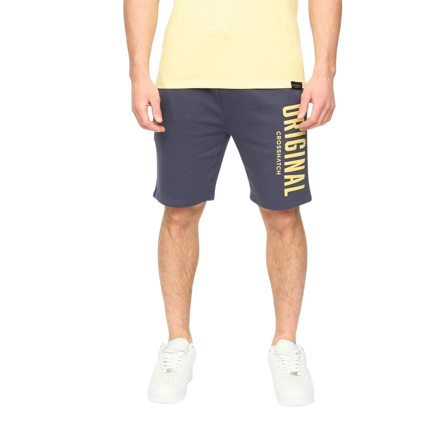 Navy - Front - Crosshatch Mens Kensby Shorts