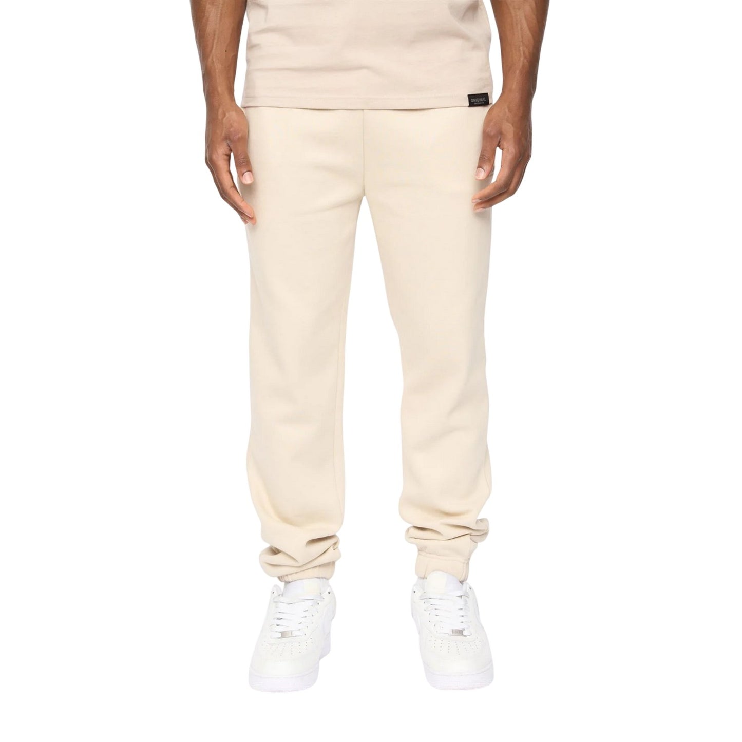 Light Stone - Front - Crosshatch Mens Preece Jogging Bottoms